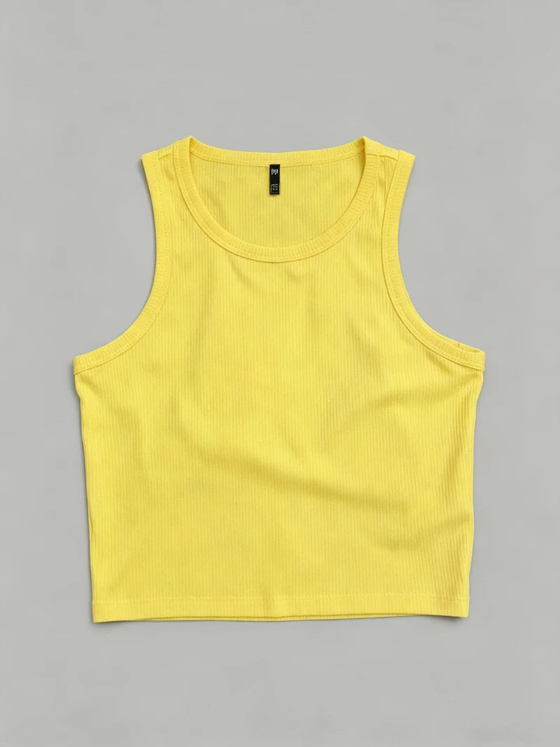 Summer Y2K Push-Up Tank Top Seamless Sporty Sexy Corset Style Casual Women's Mallas Top