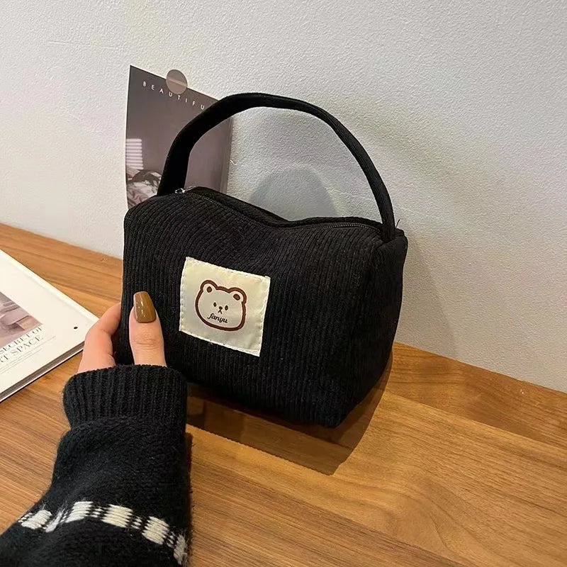 HomefishCosmetic Bags for Plush Cute Handbag Summer Fashion Soft Comfortable Large Capacity Trendy Handbag for Women With Handle