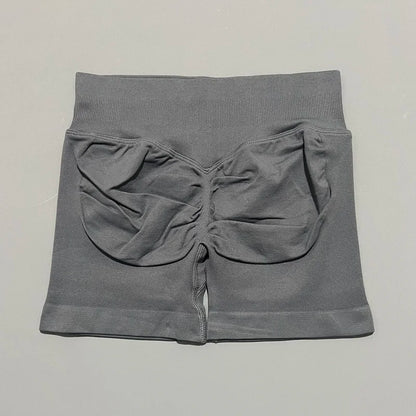 HISTELLO Sports Shorts 4.5" Women Yoga Shorts Seamless Low Waist Scrunch Bum Gym Leggings Workout Stretch Fitness Sports Shorts