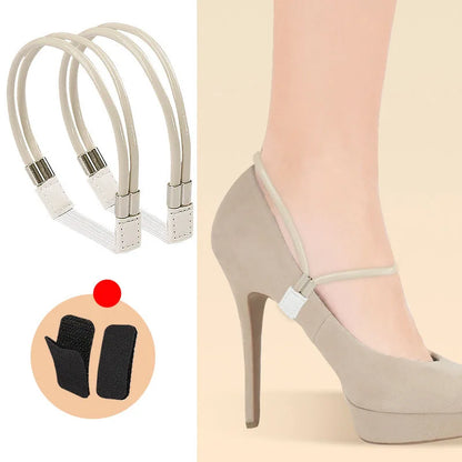High Heels Shoes Band Anti-loose for Women Diamond Shoelaces Anti-drop Heel Straps Belt Drill Elastic Fixing Belts Rhinestone