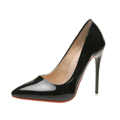 2024 Women Shoes Red High Heels Sexy Pointed Toe 12cm Pumps Wedding Dress Shoes Nude Black Color Red Rubber Bottom High Heels
