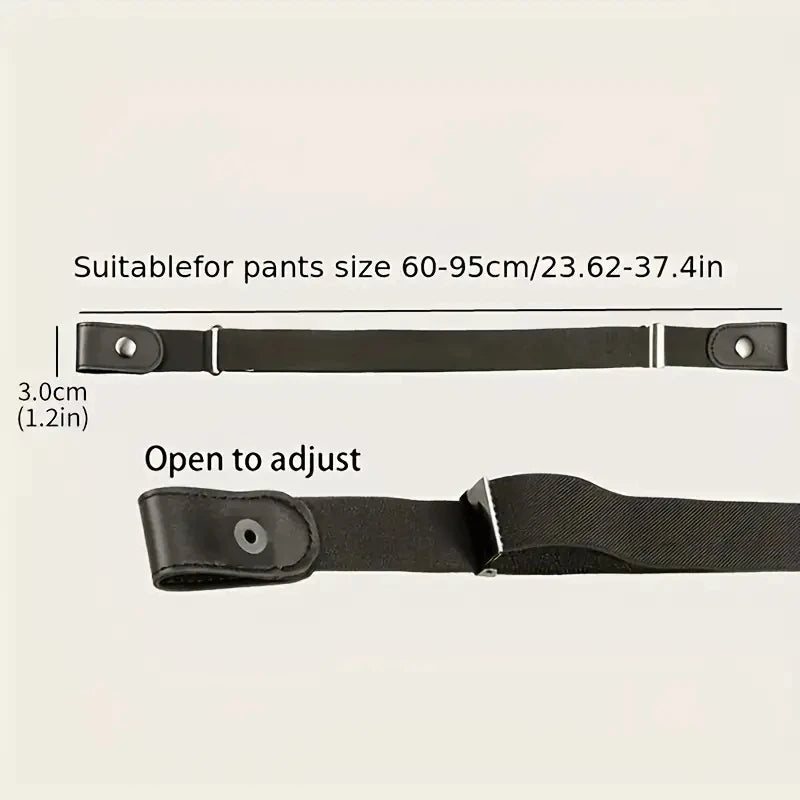 Buckle-Free Belt For Jean Pants,Dresses,No Buckle Stretch Elastic Waist Belt For Women/Men,No Bulge,No Hassle Waist Belt
