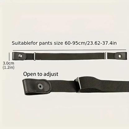 Buckle-Free Belt For Jean Pants,Dresses,No Buckle Stretch Elastic Waist Belt For Women/Men,No Bulge,No Hassle Waist Belt