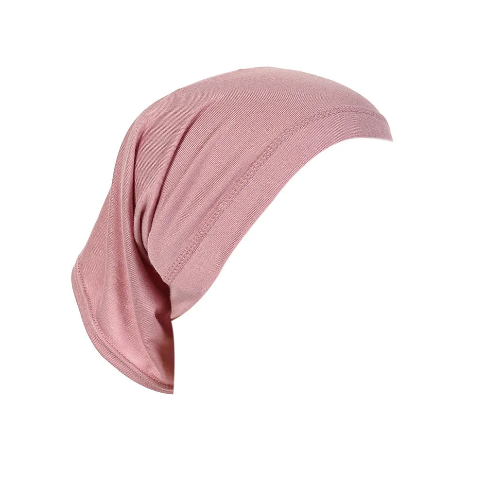 BOHOWAII Muslim Inner Under Hijab Cap Ramadan African Hat Malaysian Modal Cotton Instant Bonnet Femme Musulman Headband