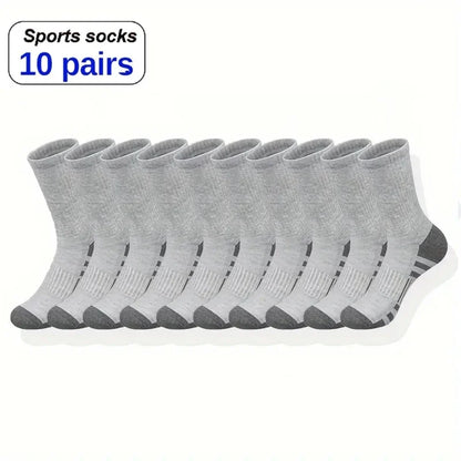 6/10/30Pairs of High-Quality Soft and Comfortable Men's Running Socks Summer Sweat Wicking and Breathable Basketball Sports Sock