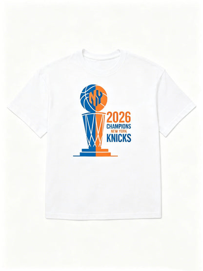 NY Knicks Champions 2026 New York Knicks Finals Collection Fans T-Shirt 2026 Summer New Men Women Cotton Y2K Breathable T-shirt