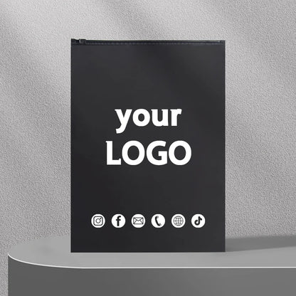 Enterprise custom frosted matte zipper bag product storage bag clothing swimsuit towel wig packaging bag with logo printing