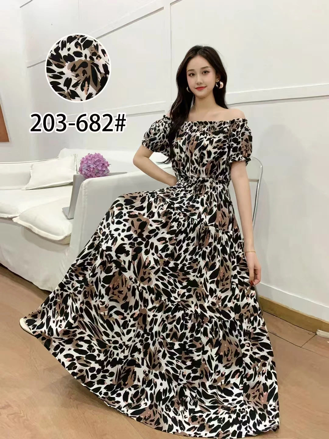 Long Maxi Dress Women Clothing Spring Summer Bohemian Holiday Beach Korean Style Floral Vintage Slim Vestidos Robe Dresses Boho