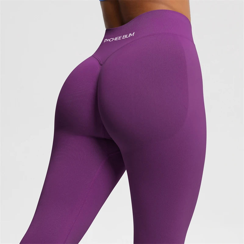 2026 Bum Shaping Leggings Impact Women Seamless Sports Yoga Pants Low Ribbed Band Gym clothes Fitness Workout Scrunch Butt Tight