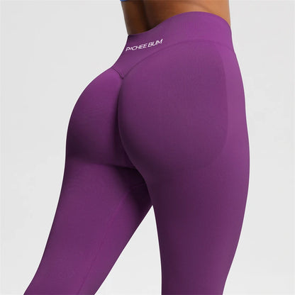 2026 Bum Shaping Leggings Impact Women Seamless Sports Yoga Pants Low Ribbed Band Gym clothes Fitness Workout Scrunch Butt Tight