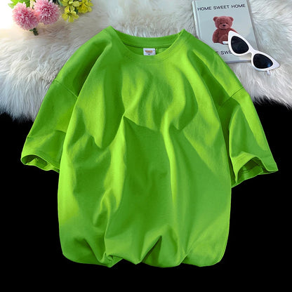 LEGIBLE Summer short sleeve T-Shirt  Women Tee Shirt  Loose Solid Basic T Shirt Women Casual O-neck Hipster Tshirt Top