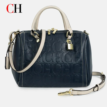 CH New Exquisite Handbag Spring and Summer High-quality Letter Print Multi-Scene Available 2026 Boston Crossbody Bag