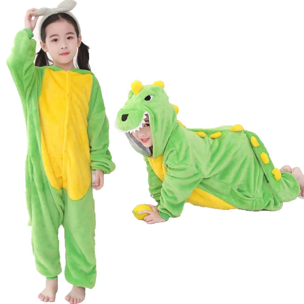 boys girls stitch kigurumi pajamas children winter flannel onesies kids panda tigger dinosaur pijama baby blanket sleepers