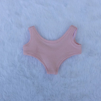 Doll'S Clothes Outfit Accessories For Ropa Labubu 10cm cotton doll BJD Swimsuit glasses beach diving surfboard straw bag