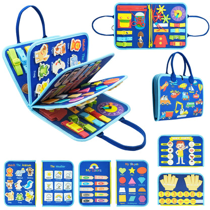 Montessori Toddler Busy Board,Autism Sensory Toys，Educational Activity Motor Skills Baby, Life Skills Learning Toys for Kids