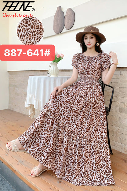 Long Maxi Dress Women Clothing Spring Summer Bohemian Holiday Beach Korean Style Floral Vintage Slim Vestidos Robe Dresses Boho