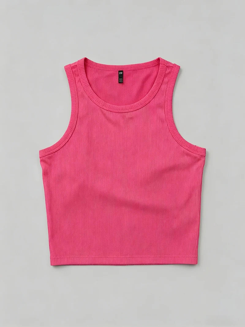 Summer Y2K Push-Up Tank Top Seamless Sporty Sexy Corset Style Casual Women's Mallas Top
