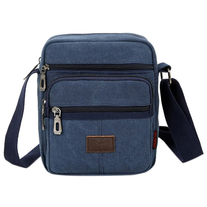Men's Shoulder Bag Business Leisure Large Capacity Portable Handbag Zipper Multi Layer Waterproof Summer Male's Crossbody Bags