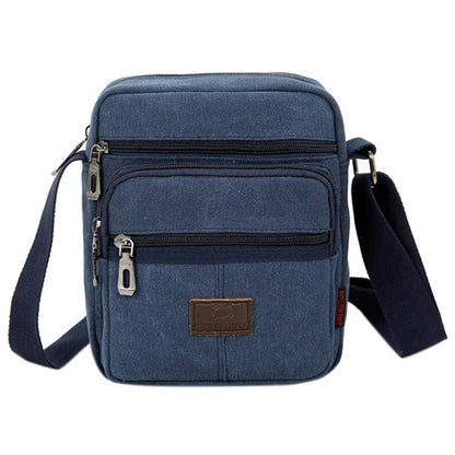 Men's Shoulder Bag Business Leisure Large Capacity Portable Handbag Zipper Multi Layer Waterproof Summer Male's Crossbody Bags