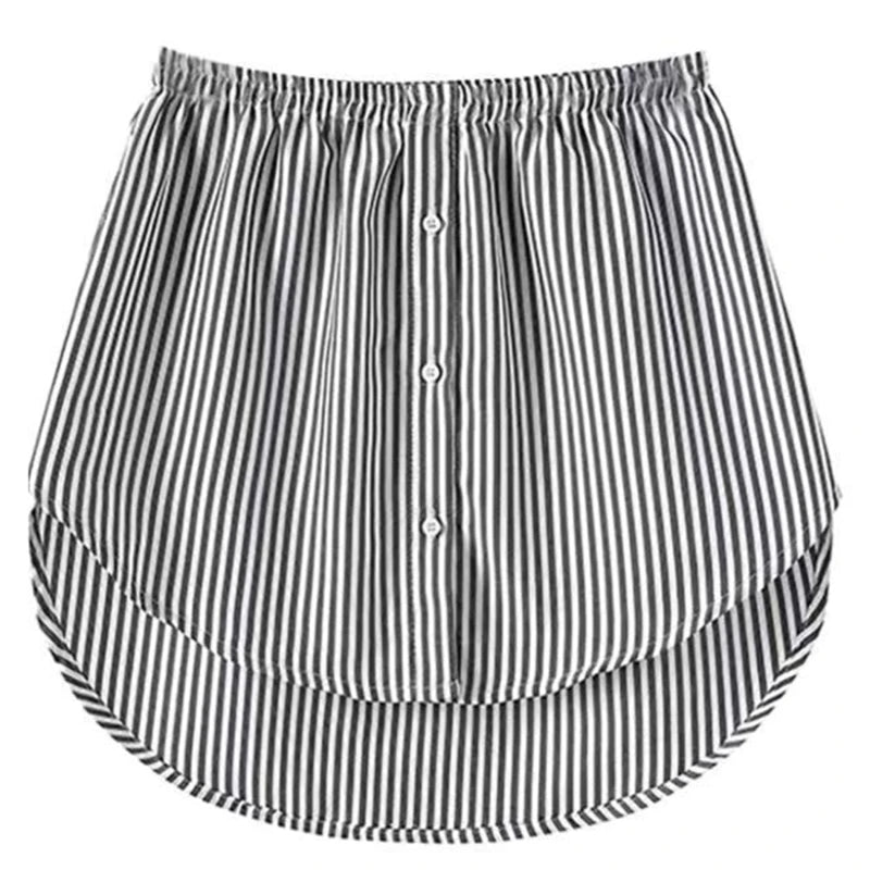 Detachable Underskirt Women Fake Shirt Irregular Skirt Tail Blouse Hem Cotton Extender Fake Hem Mini Skirt Fake Hem 6 Sizes
