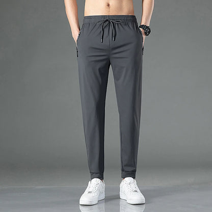 Summer Ice Silk Casual Large Straight Leg Wide Leg Pants Youth Quick Drying Loose Sports Casual Drop Feel Casual Pants