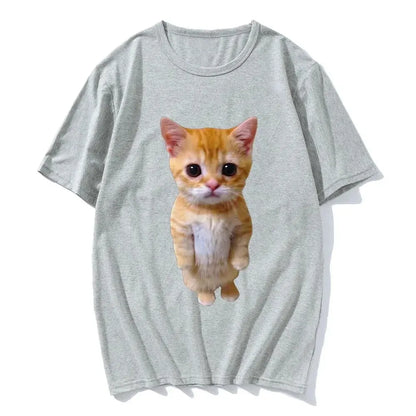 Clearance_Funny Cat 3D Print Women Casual T-Shirt Women Men Summer Harajuku T Shirts Girl Boy Casual Fashion Clothes_Continuous