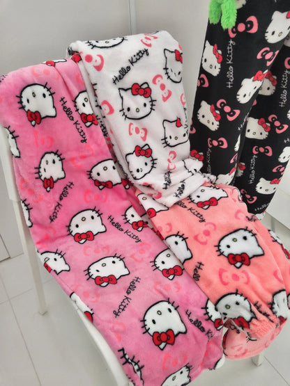 2026 New Hello Kitty Pajamas Pants Anime Women's Pajama Pants Cartoon Couple Home Sleepwear Trousers Leisure Home Clothing