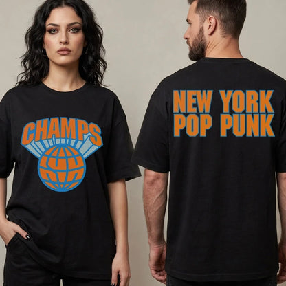 2026 New York Knicks Pop Punk Merch Summer T shirt 100%Cotton Unisex Men‘s Women's T-Shirt Fans Y2k Vintage Fashion Casual Tee