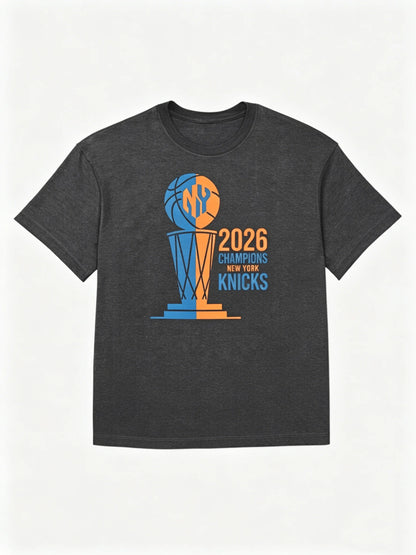 NY Knicks Champions 2026 New York Knicks Finals Collection Fans T-Shirt 2026 Summer New Men Women Cotton Y2K Breathable T-shirt