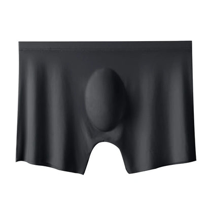 Men's Summer Ice Silk Boxers Briefs Underwear Lingerie Underpants Shorts Ultra-thin Breathable Sexy Seamless Panties