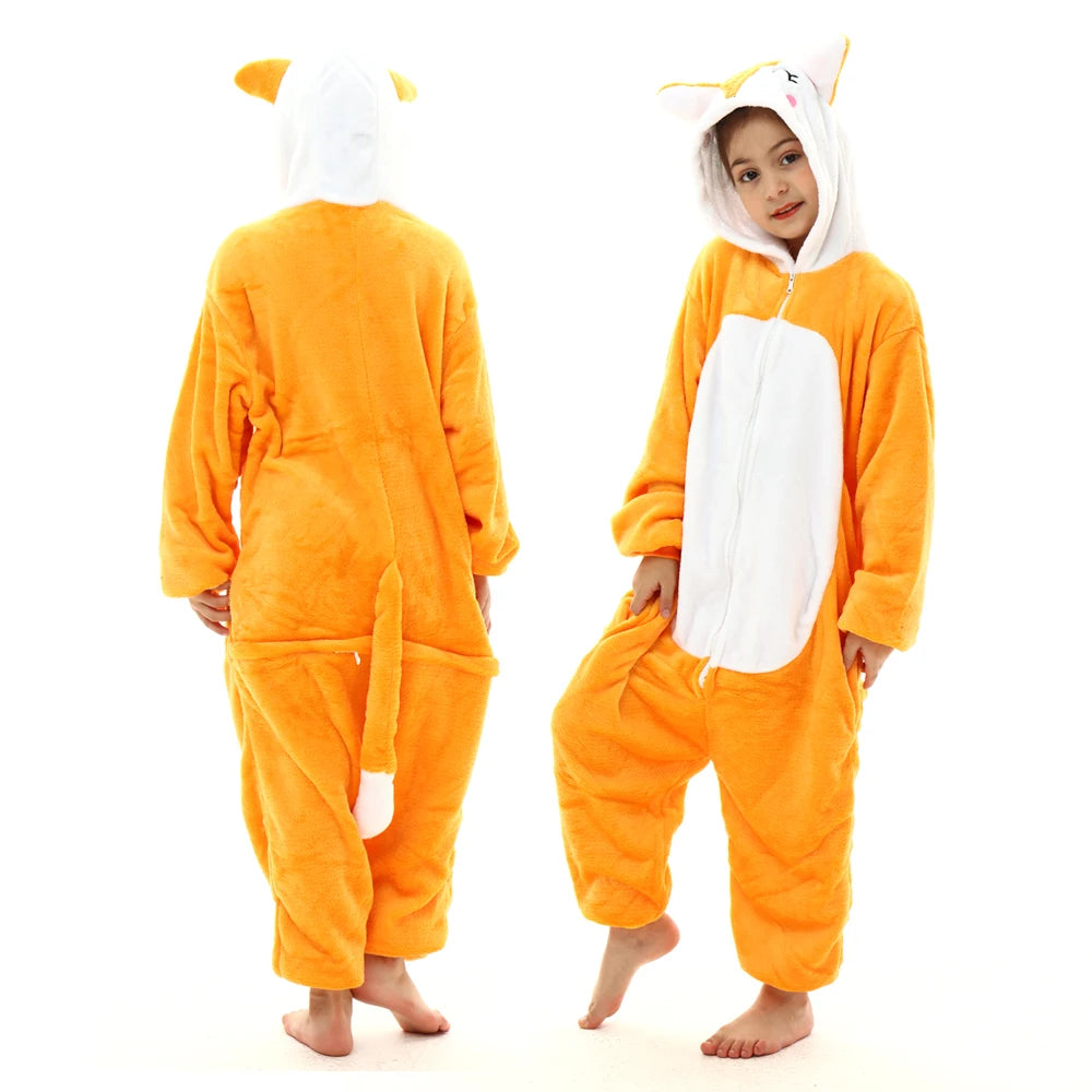 boys girls stitch kigurumi pajamas children winter flannel onesies kids panda tigger dinosaur pijama baby blanket sleepers