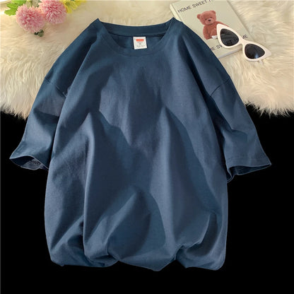 LEGIBLE Summer short sleeve T-Shirt  Women Tee Shirt  Loose Solid Basic T Shirt Women Casual O-neck Hipster Tshirt Top
