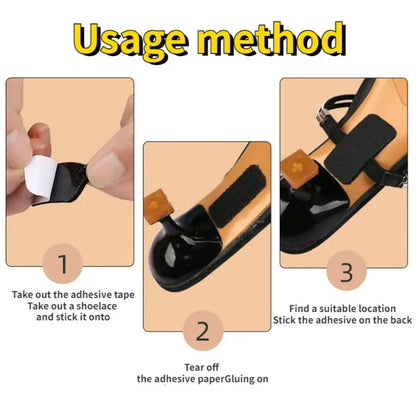 Rhinestone High Heels Shoes Band Anti-loose for Women Shoelaces Invisible Anti-drop Heel Straps Belt Drill Elastic Fixed Belts