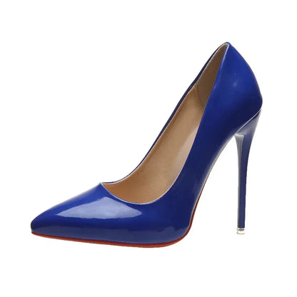 2024 Women Shoes Red High Heels Sexy Pointed Toe 12cm Pumps Wedding Dress Shoes Nude Black Color Red Rubber Bottom High Heels