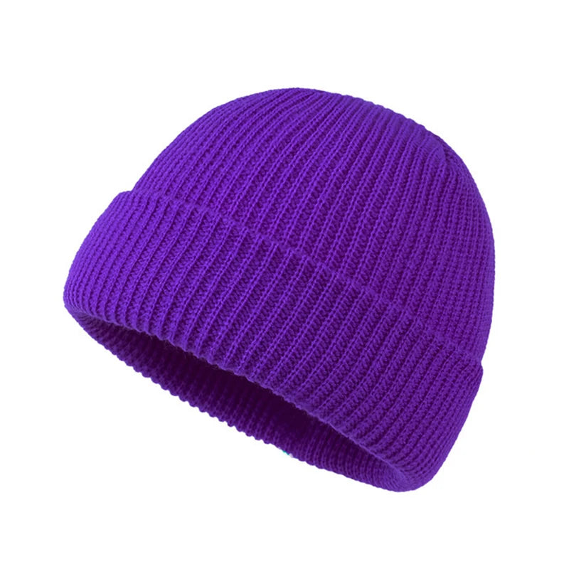 Rimiut Knitted Hat for Men & Women Caps Wool Fashion Simple Warm Skullies Beanies Solid Autumn Winter Beanie Cap Trendy Style