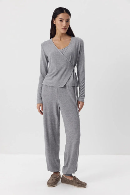 Hirsionsan Modal Soft Loose Sets Women 2026 Casual Two Pieces Long Sleeve T Shirts and High Waist Dresses Outfits Tracksuit