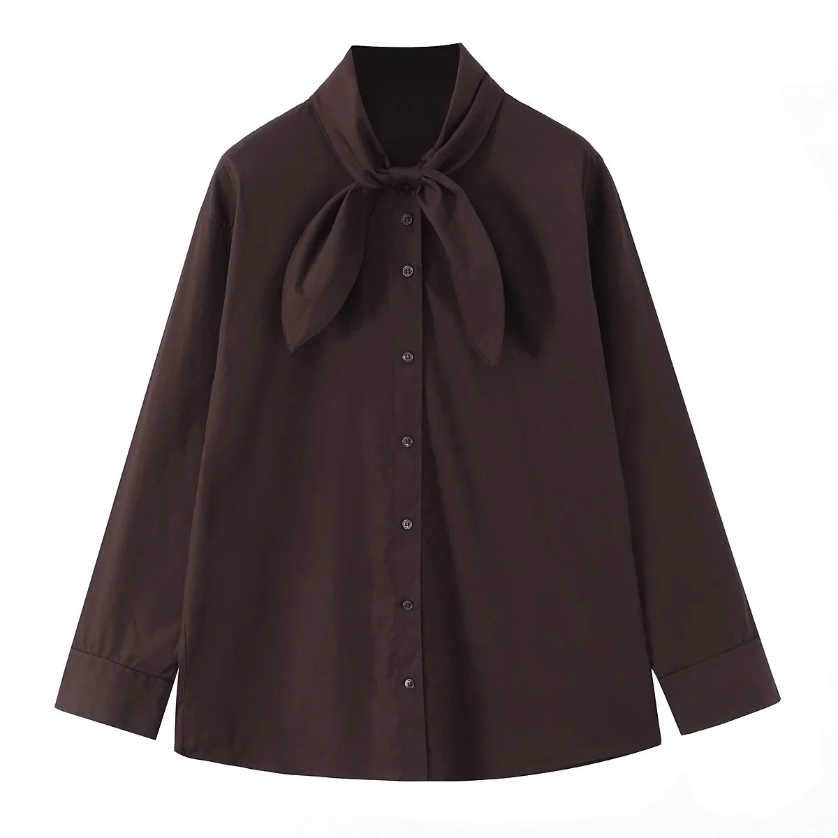 NLZGMSJ Woman Scarf Shirts 2025 Autumn Elegant Office Lady Loose Chic Slim Daily Full Sleeve Daily Shirts