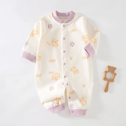 Autumn Baby Clothes Newbron Spring 100 Cotton Underwear Newborn Onesie Romper Long Sleeve Loungewear Outfit Bodysuit & One Piece