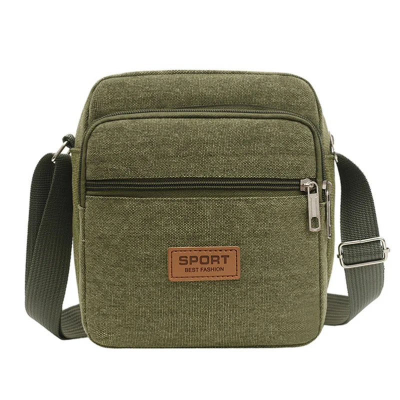 Men's Shoulder Bag Business Leisure Large Capacity Portable Handbag Zipper Multi Layer Waterproof Summer Male's Crossbody Bags