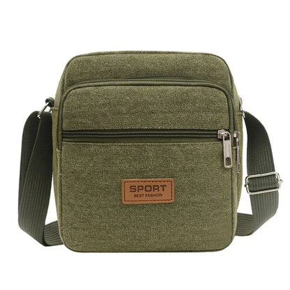 Men's Shoulder Bag Business Leisure Large Capacity Portable Handbag Zipper Multi Layer Waterproof Summer Male's Crossbody Bags