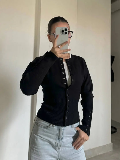 Pink Twist Cotton Long Sleeve Knitted Cardigan Women Simple Button Casual Preppy Style Jumper Sweet Cute Simple Sweater Top New
