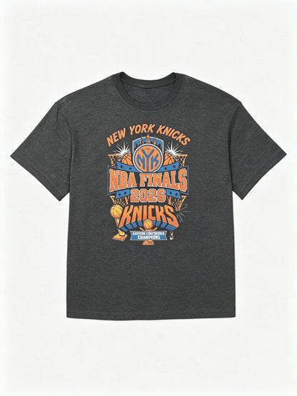 2026 Summer Knicks Finals 2026 New York NY Knicks Team Fans T-shirt New Men Women Fashion Cotton Y2K Breathable T-shirt