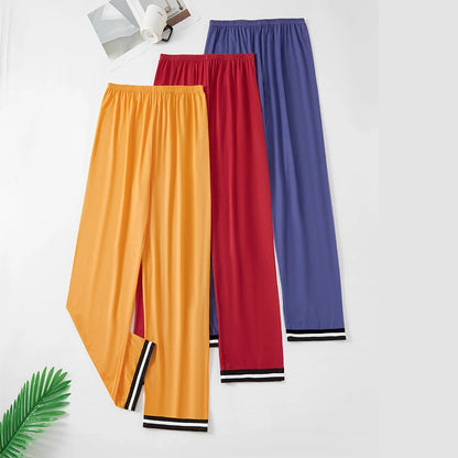 Extra Large Size Stylish Pajama Pants for Men, Spring and Autumn, Plus Size, Oversized, Casual Long Pants, Thin Style, Home Wear Pants