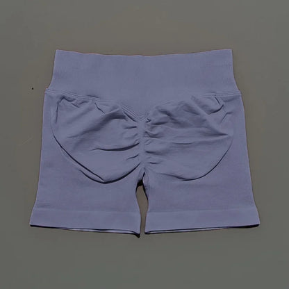 HISTELLO Sports Shorts 4.5" Women Yoga Shorts Seamless Low Waist Scrunch Bum Gym Leggings Workout Stretch Fitness Sports Shorts