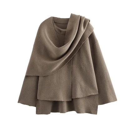 MUJER Plush Winter Coats for Women Asymmetric Scarf Demi-season Jacket for Women Parkas Long Sleeve Padded Coat Woman Jacket