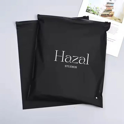 50pcs black frosted zipper bag swimsuit self-sealing bag clothing packaging bag small business product custom printing logo