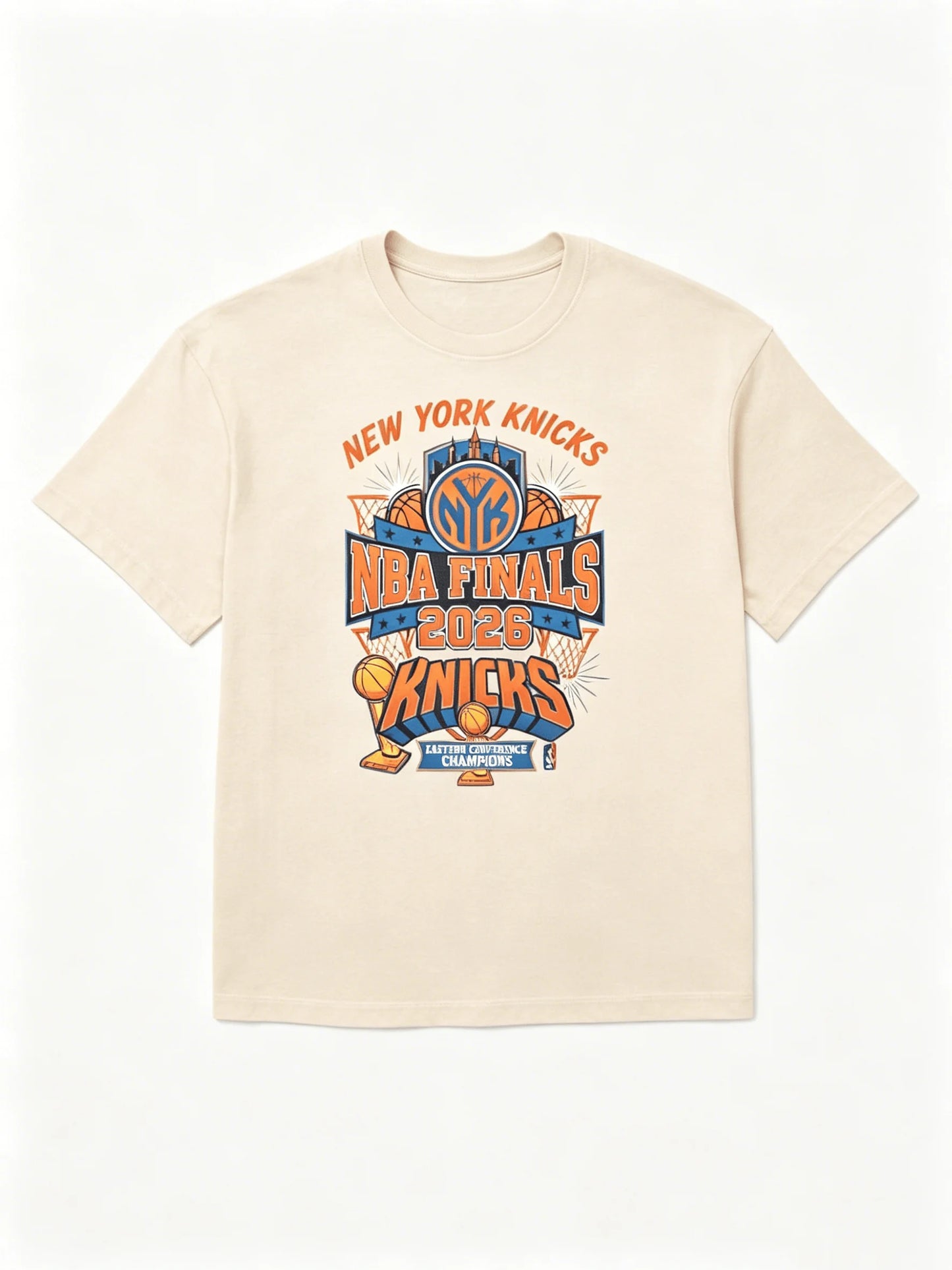 2026 Summer Knicks Finals 2026 New York NY Knicks Team Fans T-shirt New Men Women Fashion Cotton Y2K Breathable T-shirt