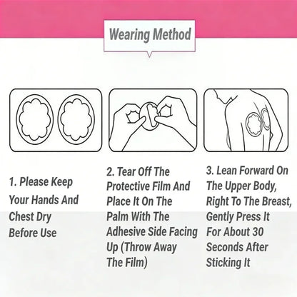 Disposable Bag/Metal Box Chest Stickers Seamless Breathable Self-Adhesive Comfortable Invisible Coverage Nipple Cover Women