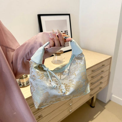 New Chinese Style Fine Embroidery Ladies Handbags 2025 Summer Fashion Shoulder Bag Crossbody Daily Party Tote Handbag for Women