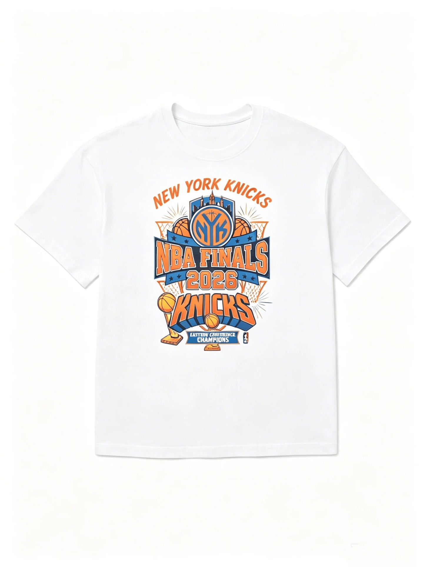 2026 Summer Knicks Finals 2026 New York NY Knicks Team Fans T-shirt New Men Women Fashion Cotton Y2K Breathable T-shirt